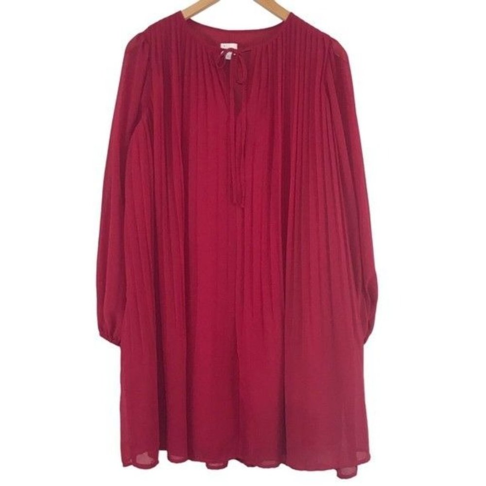 A NEW DAY Pleated Balloon Sleeve Dress Size XS